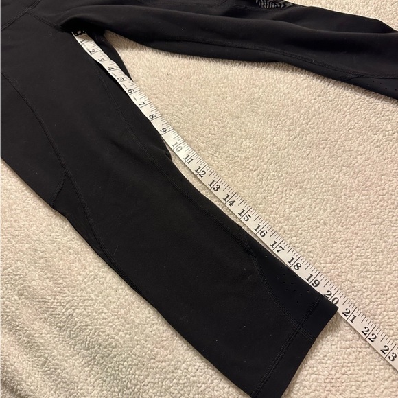 Lululemon Black Wunder Under Crop II Leggings Laser-Cut Mesh Special Edition - Picture 8 of 16